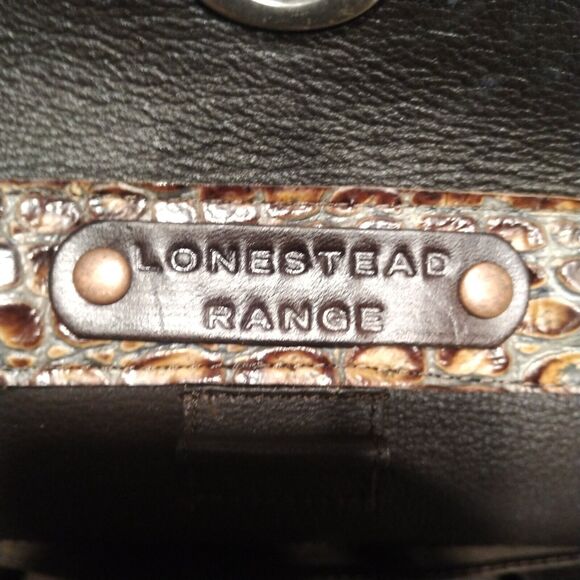 Lonestead Range Genuine Embossed Leather Cowhide Western Crossbody Bag Purse - Picture 12 of 16